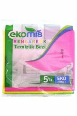 Ekomis Rengarenk Temizlik Bezi 5’li