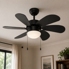 Vanti 30'' 30W  Ahşap Tavan Vantilatör Siyah