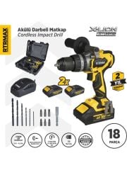 RTRMAX RTX3010 Akülü Darbeli Matkap Kömürsüz 2x4 Ah Akü X-LION