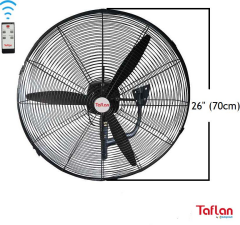 Taflan FLW-650-HR 26″ / 180W Uzaktan Kumandalı Sanayi Tipi Duvar Vantilatör
