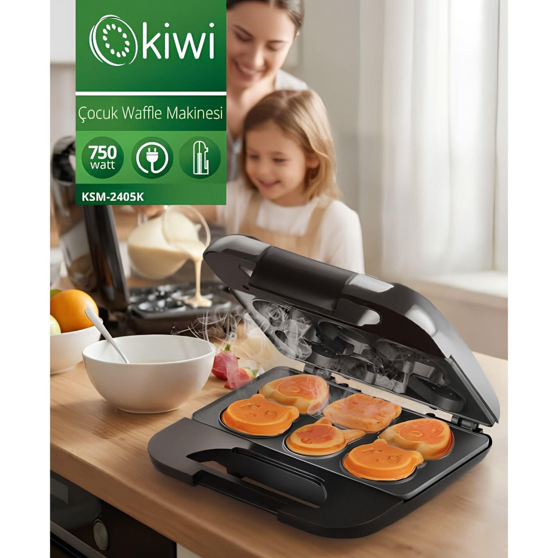 Kiwi KSM-2405K Çocuk Waffle Makinesi