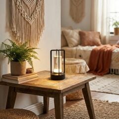 Noas Halkı Şarjlı Masa Lambası Siyah