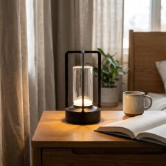 Noas Halkı Şarjlı Masa Lambası Siyah