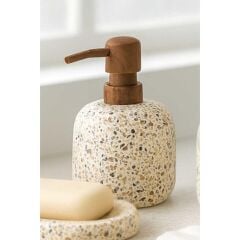 Kerry Doğal Taş Desenli 5 Parça Banyo Seti