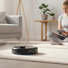 Kiwi KVC-4091 Akıllı Robot Süpürge | 6000Pa Güçlü Emiş, Lazer Haritalama, Paspas , Uygulama Kontrollü