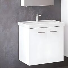 Denko Terra 60 cm MDF Beyaz Banyo Dolabı