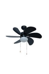 Vanti 30'' 60W Siyah Ahşap Tavan Vantilatör