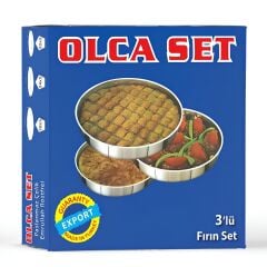 Olca Mini Fırın Tepsi Seti 26-30-34 cm