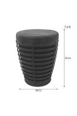 Prima Nova Palm Çöp Kovası Antrasit Gri