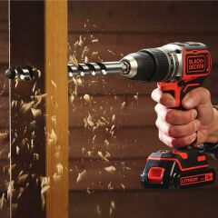 Black Decker 18V Çift Batarya Akülü Vidalama