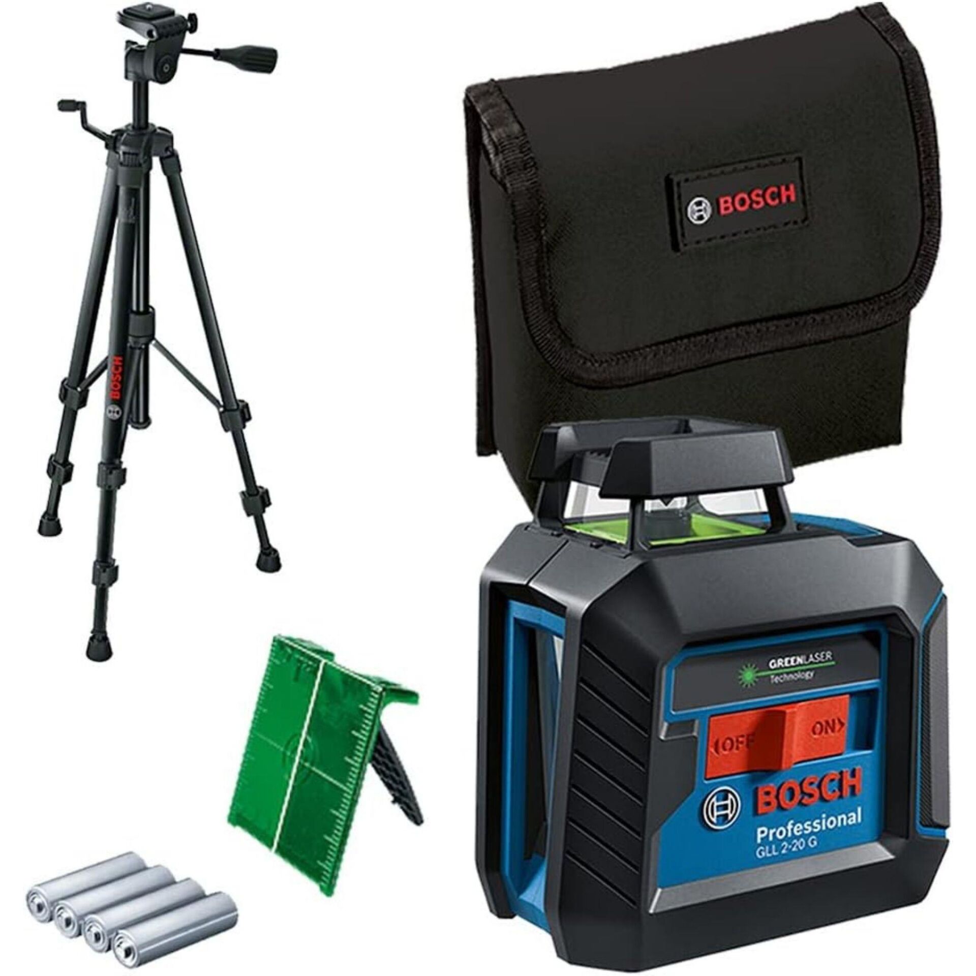 Bosch GLL 2-20 G + BT 150 – 360° Yeşil Lazer Terazi Set
