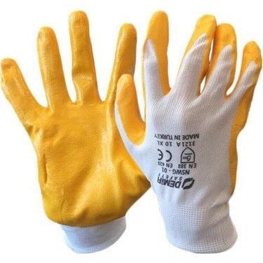 İşçi Eldiveni Kırmızı / Sarı / Mavi