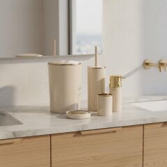 Primanova Lenox Banyo Seti Bej Altın 5 Parça