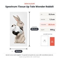 Spextrum Tissue Up Tale Wonder Rabbit Peçetelik Beyaz