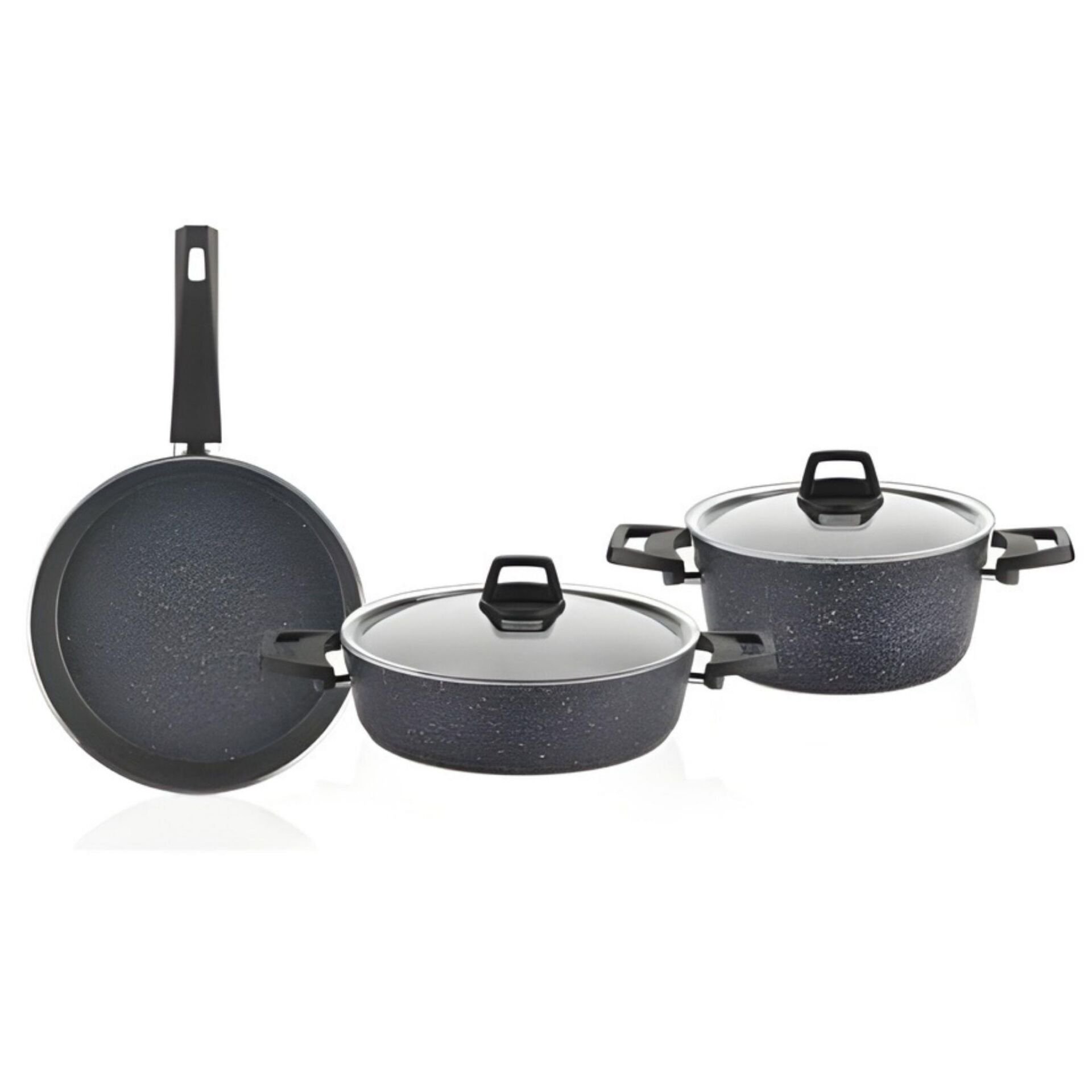 Pacı Julıa 5 Parça Siyah Granit Tencere Seti