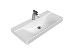 Turkuaz Seramik Etajerli Lavabo, Yeni Mona, 100x45 cm