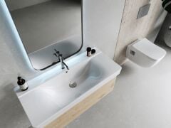 Turkuaz Seramik Etajerli Lavabo, Yeni Mona, 100x45 cm