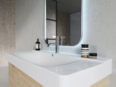 Turkuaz Seramik Etajerli Lavabo, Yeni Mona, 100x45 cm