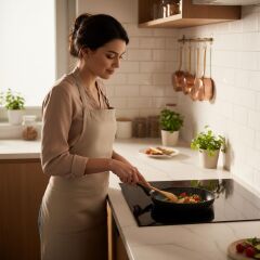 Paci 22 cm Mat Siyah Granit Tava