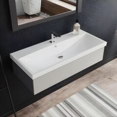 Turkuaz Seramik Etajerli Lavabo Elite 120x45 cm