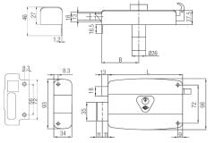 Kale 157-C Silindirli Tirajlı Kilit 60 mm