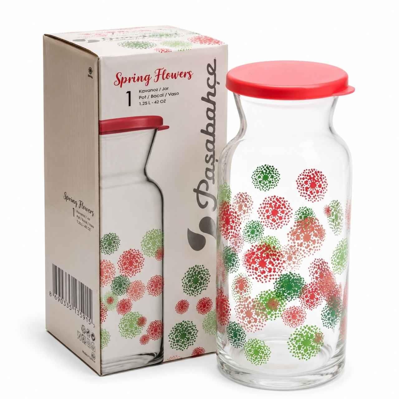 Paşabahçe 43814 Spring Flowers Silikon Kapaklı Karaf 700 Cc