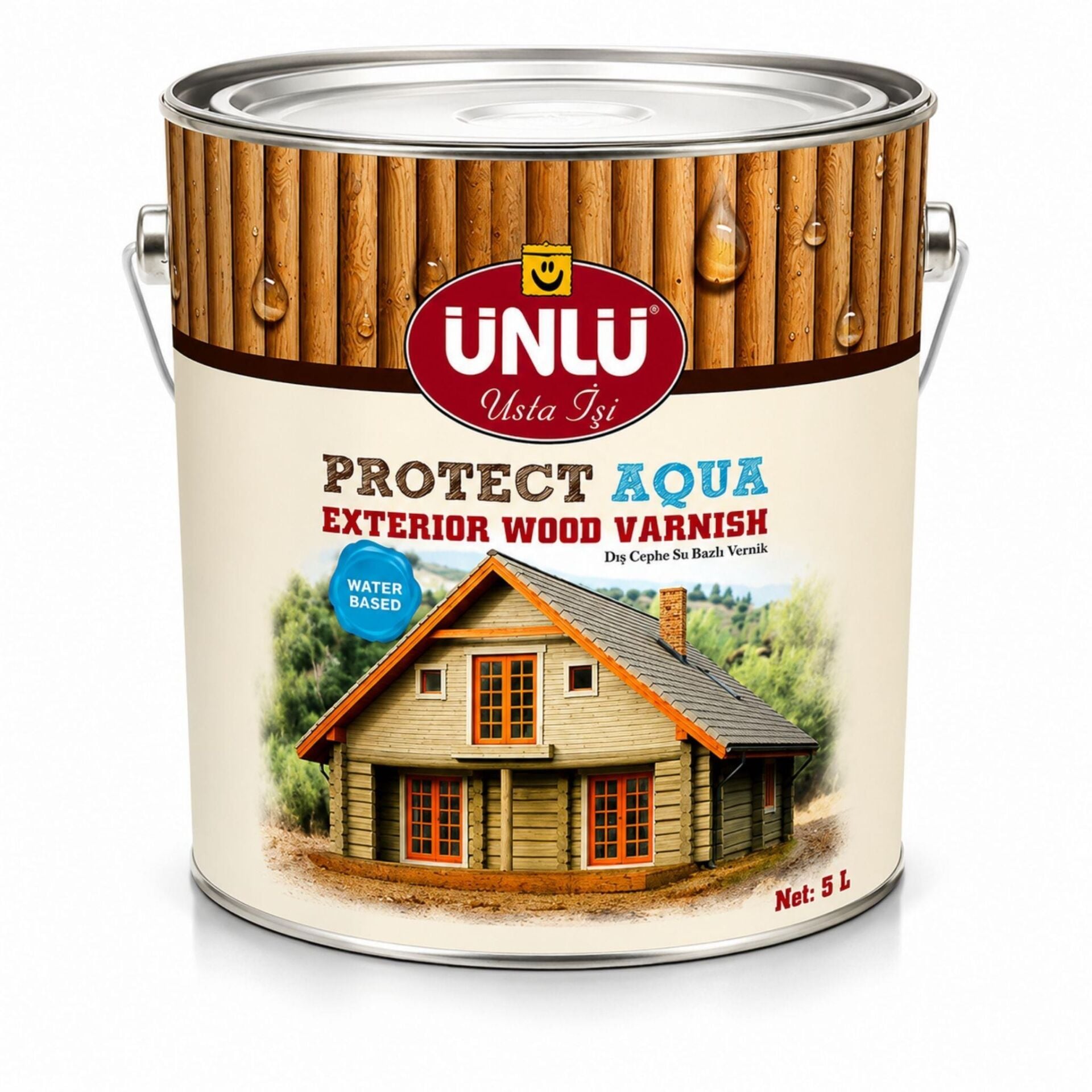 Ünlü 5 LT Protect Aqua Dış Cephe Vernik Mat