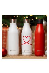 Les Artistes Paris Isı Yalıtımlı Çelik Termos Matara 500ml Love Beyaz - 500 ML