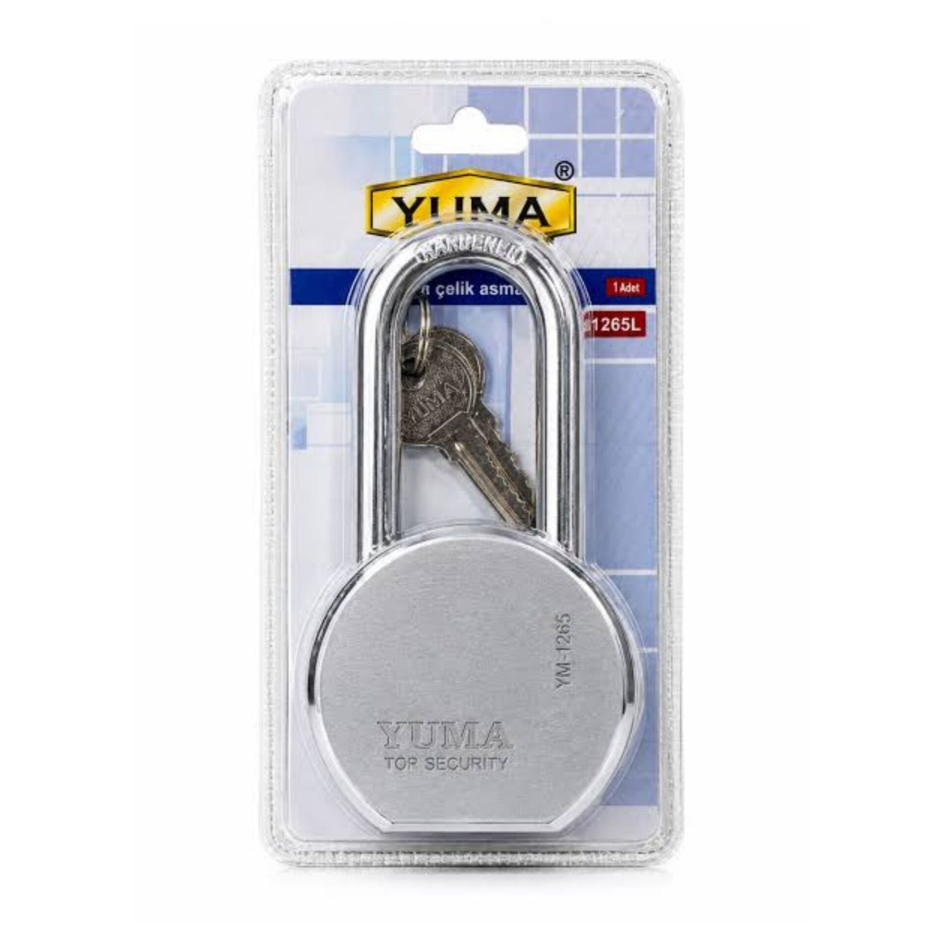 Yuma 1265L 65 mm Uzun Kancalı Çelik Asma Kilit