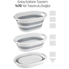 Baroness Katlanır Çamaşır Sepeti 25 Litre