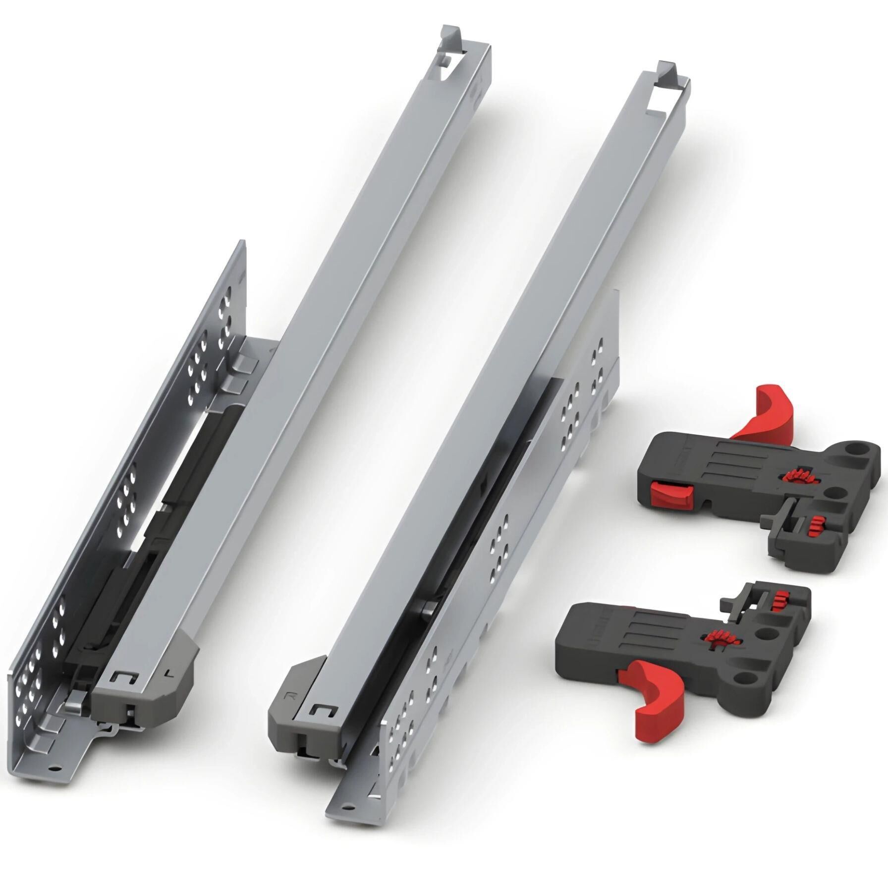 Samet Smart Slide Frenli Kısmi Açılım 450 mm Mandallı Çekmece Rayı