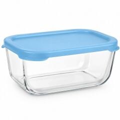 Paşabahçe 420 cc Snow Box Dikdörtgen Mavi Kapaklı Saklama Kabı