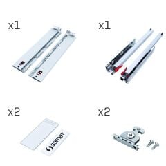 Samet FlowBox 106/18 Yavaşlatıcılı 500 mm Antrasit Çekmece Sistemi
