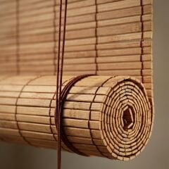 Linadora Terrakota Bambu Stor Perde