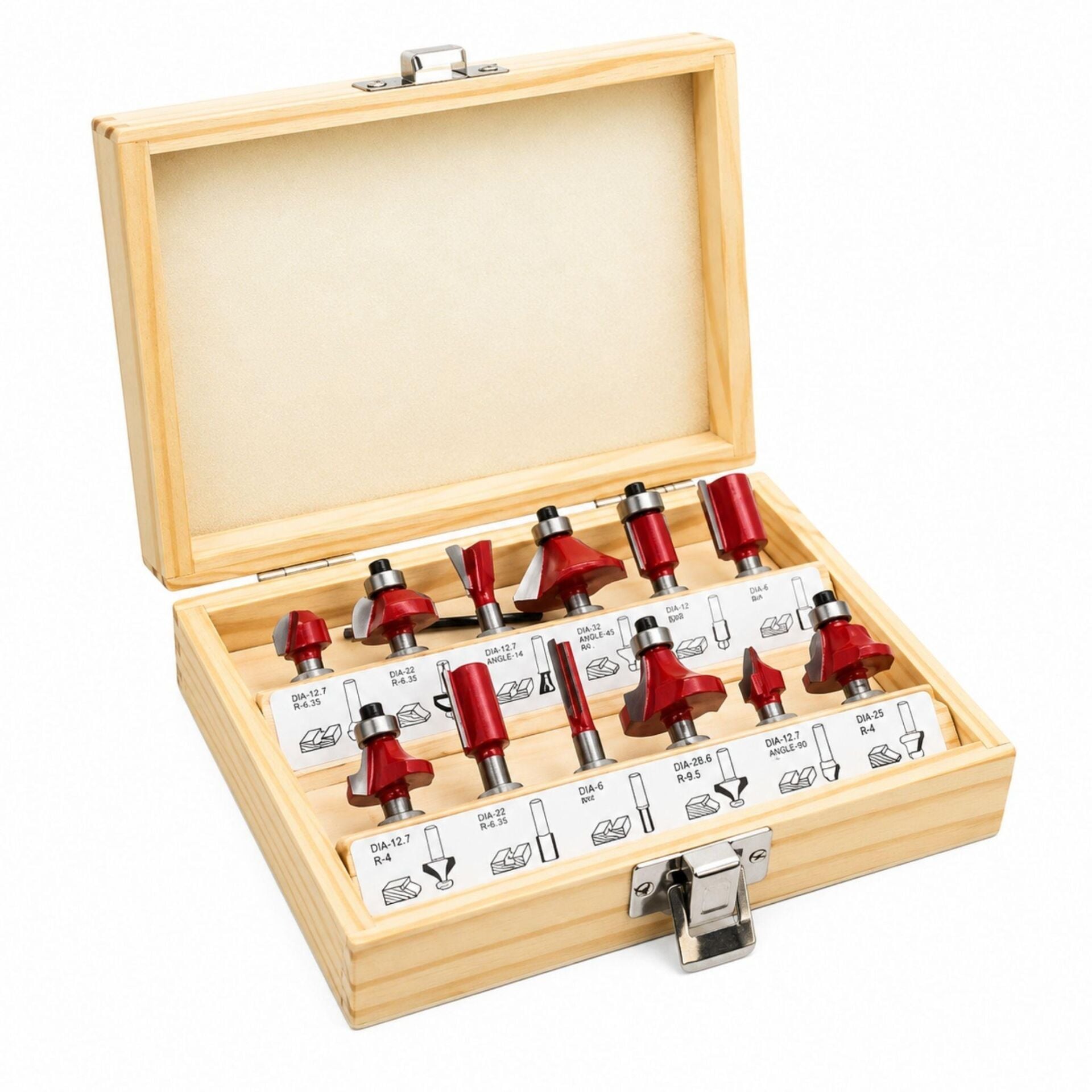 Rox Wood 12 Parça Ahşap Freze Uç Seti 6 mm