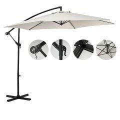 Sunfun Toscana Şemsiye Beyaz 300 cm