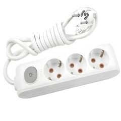 Viko Multi-let 3'lü Anahtarlı Çocuk Korumalı Kablolu 2 Metre Uzatma Prizi