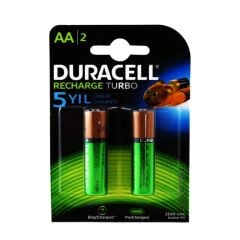 Duracell 2500 mAh Şarjlı Kalem Pil 2'li AA